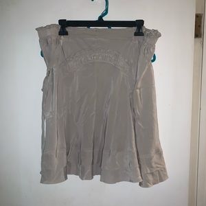 BCBGMaxAzria Silk Ruffle Skirt